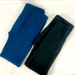 Legging 2 Pair Black & Blue Size M
